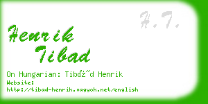 henrik tibad business card